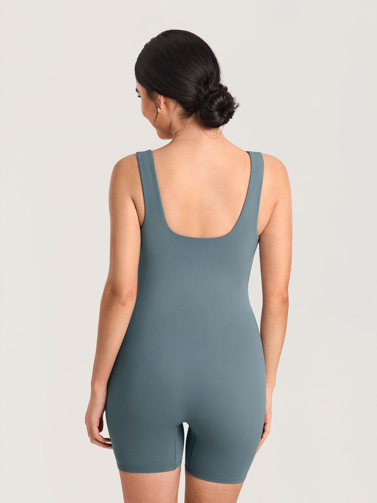 MOMANDA Women's Natrelax? Maternity Romper Haze Blue @model_info:MOMRS6