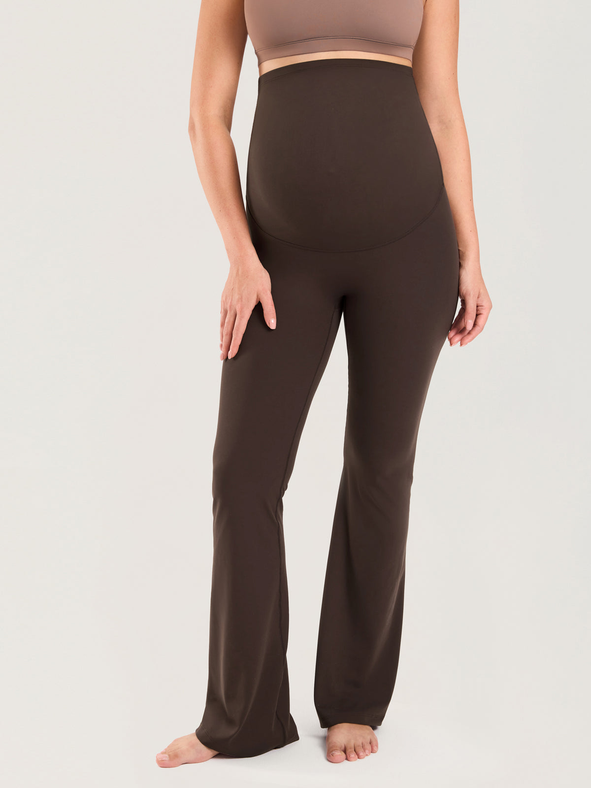 Natrelax® Ausgestellte Umstandsleggings ohne Frontnaht 80 cm