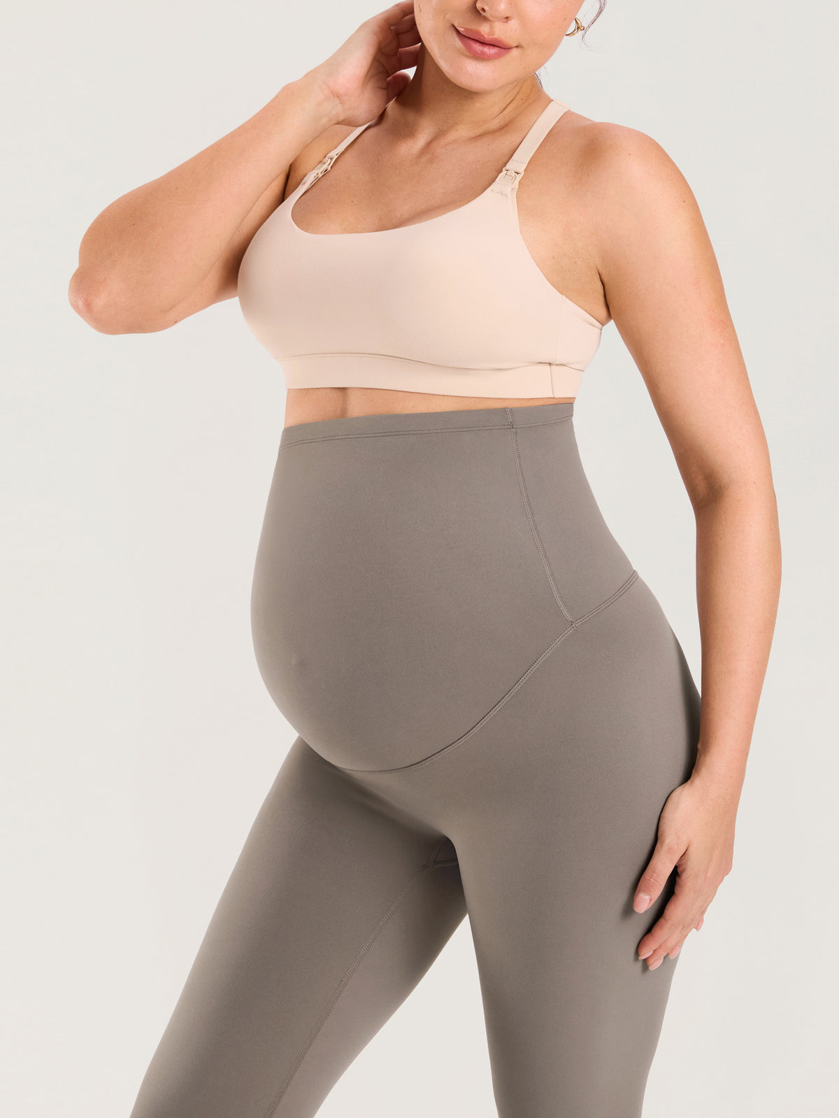 Natrelax® Ausgestellte Umstandsleggings ohne Frontnaht 80 cm