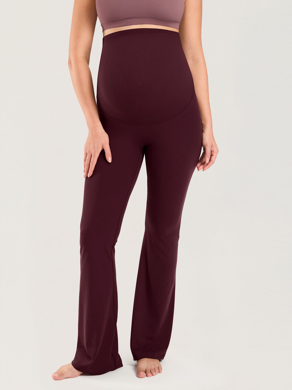 Natrelax® Ausgestellte Umstandsleggings ohne Frontnaht 80 cm