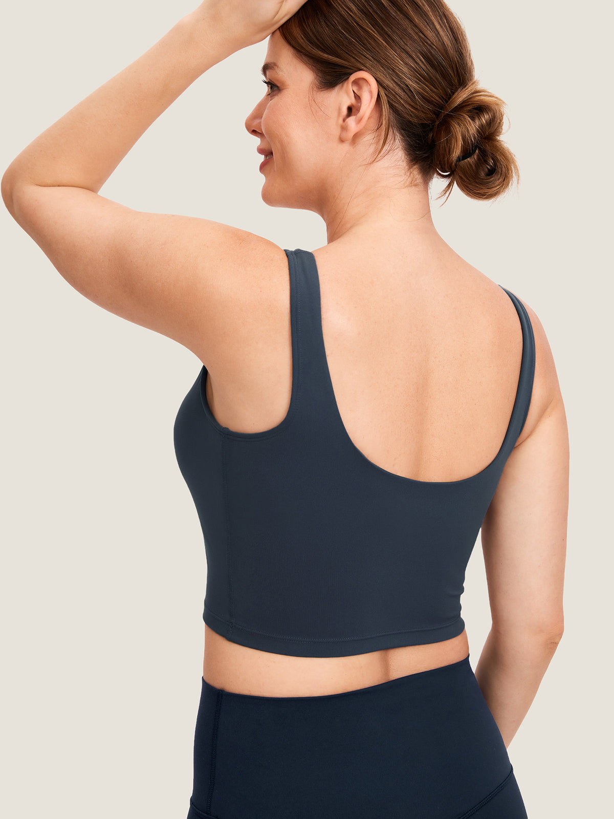 MOMANDA Women's Natrelax? Nursing Crop Tank Top - V Neck Twilight Blue @model_info:R5