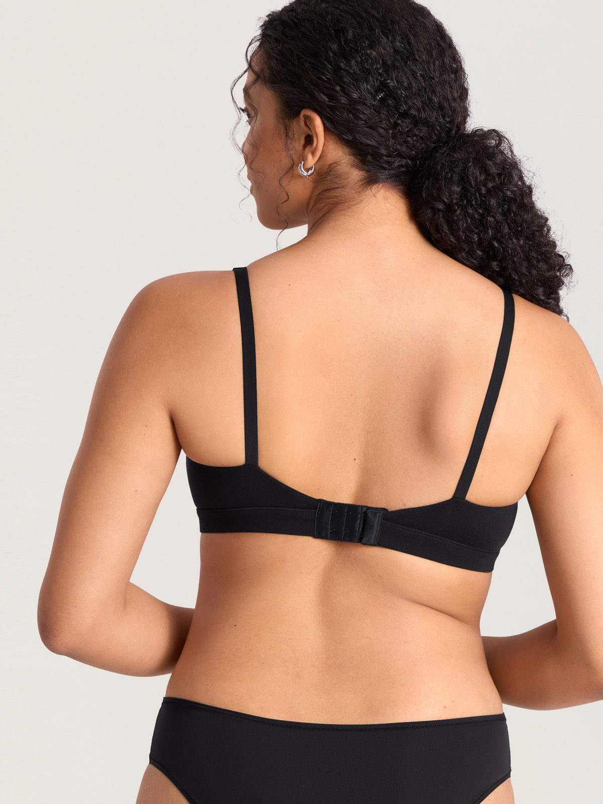 Baumwoll-Still-Bralette mit Rundhalsausschnitt