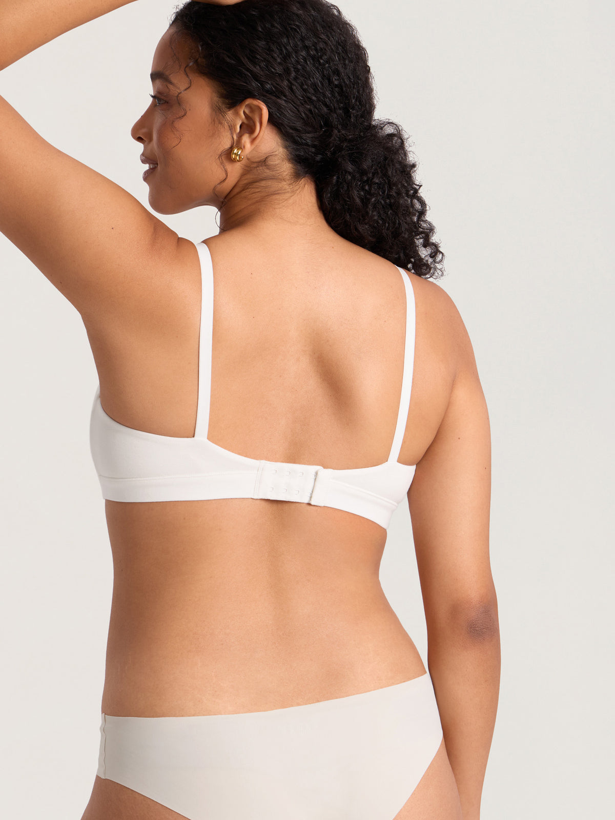 Baumwoll-Still-Bralette mit Rundhalsausschnitt
