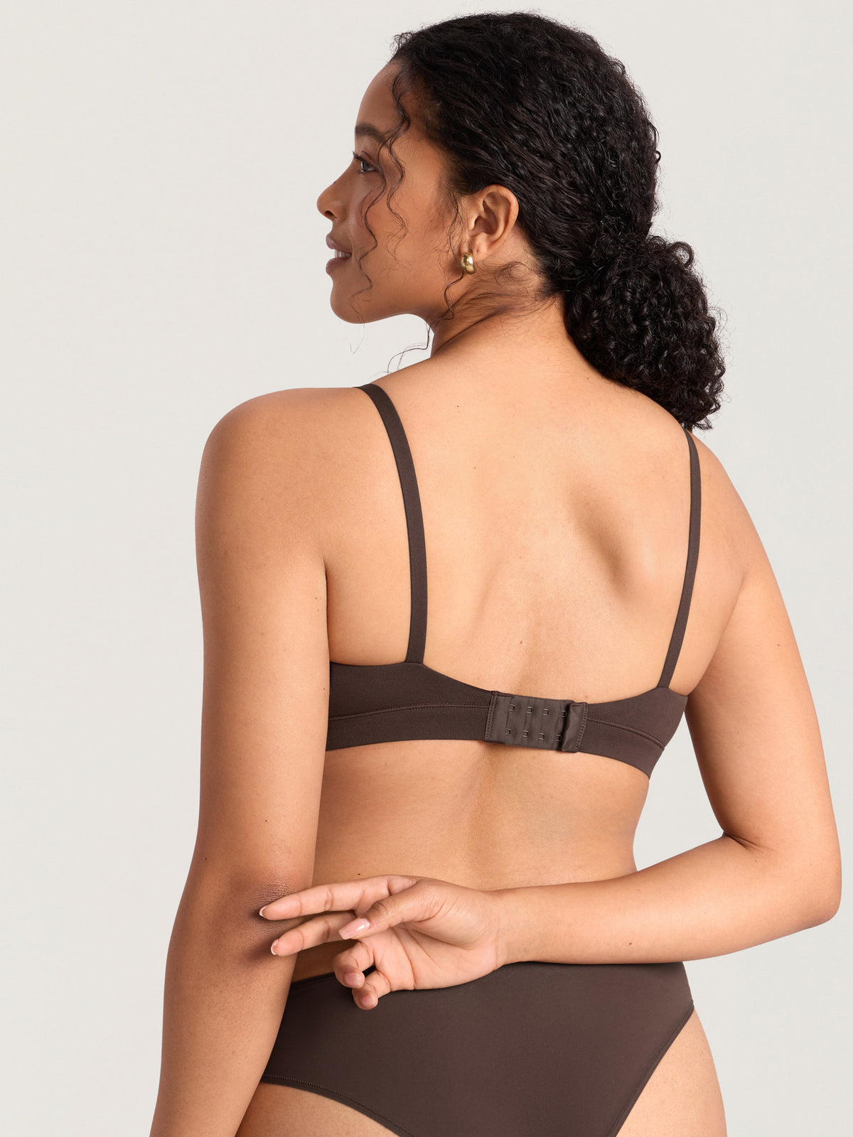Baumwoll-Still-Bralette mit Rundhalsausschnitt