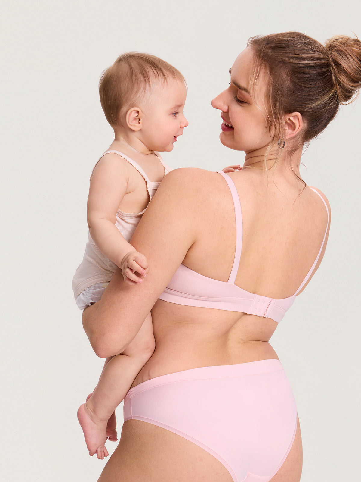 Baumwoll-Still-Bralette mit Rundhalsausschnitt