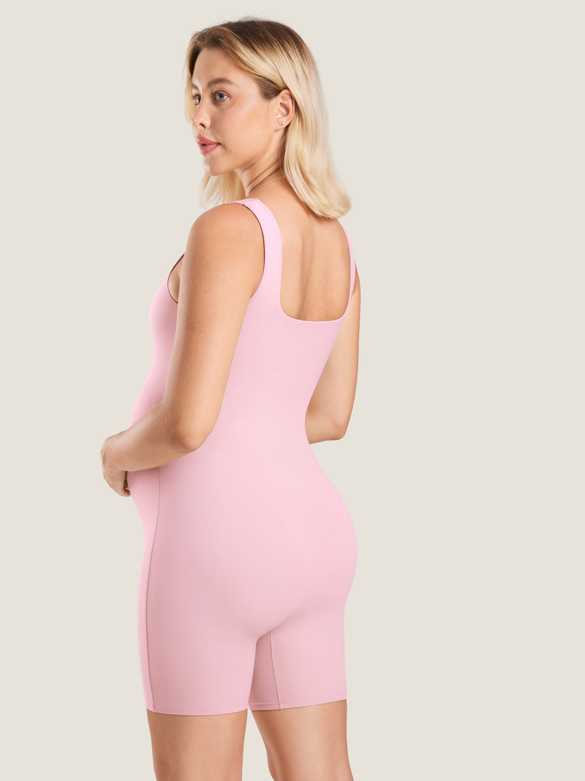 MOMANDA Women's Natrelax? Maternity Romper Sweet Pink @model_info:MOM5