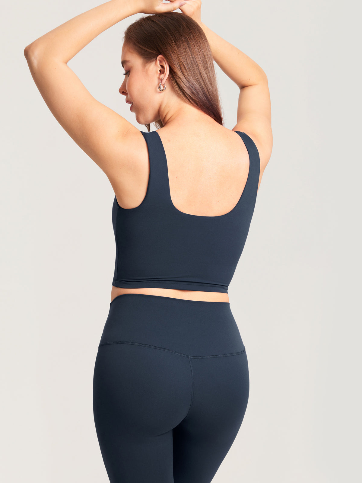 MOMANDA Women's Natrelax? Pumping Crop Tank Top Twilight Blue @model_info:MOM3