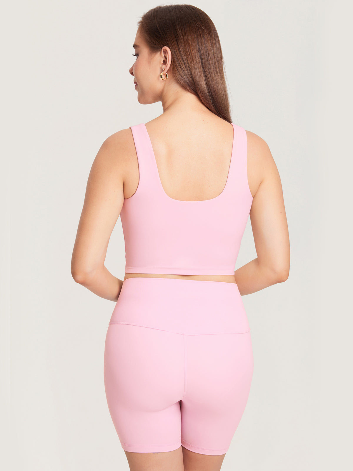MOMANDA Women's Natrelax? Pumping Crop Tank Top Sweet Pink @model_info:MOM3