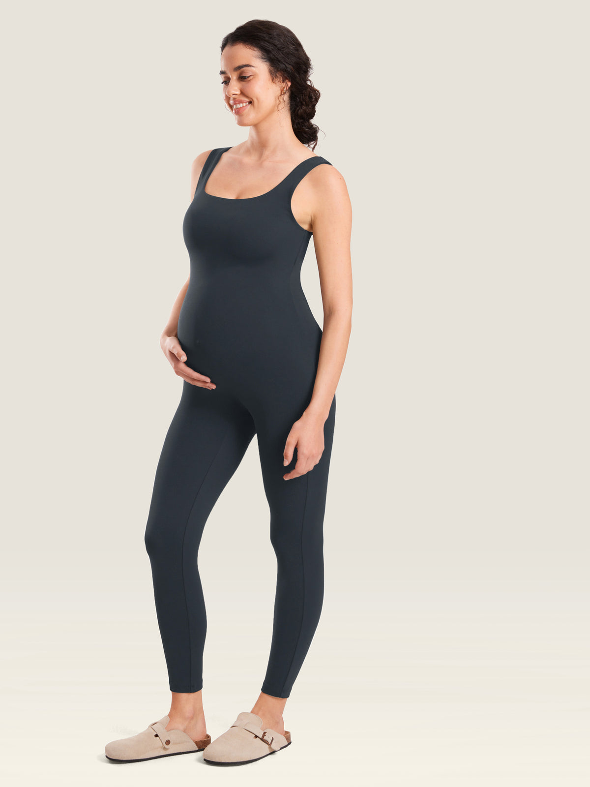MOMANDA Women's Natrelax? Maternity Jumpsuit True Navy @model_info:MOM3