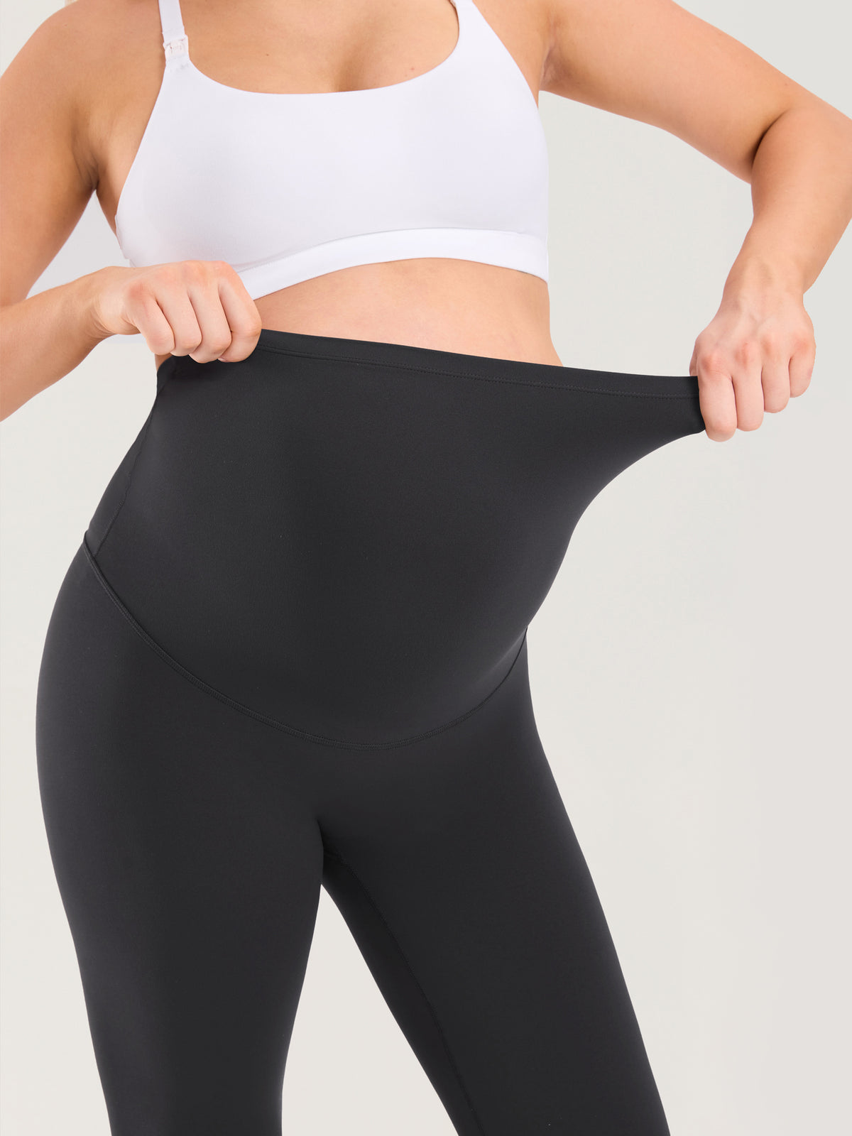Natrelax® Ausgestellte Umstandsleggings ohne Frontnaht 80 cm